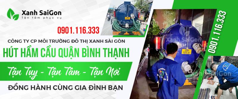 Hút hầm cầu quận Bình Thạnh【Xanh Sài Gòn 】giá rẻ 1OOK