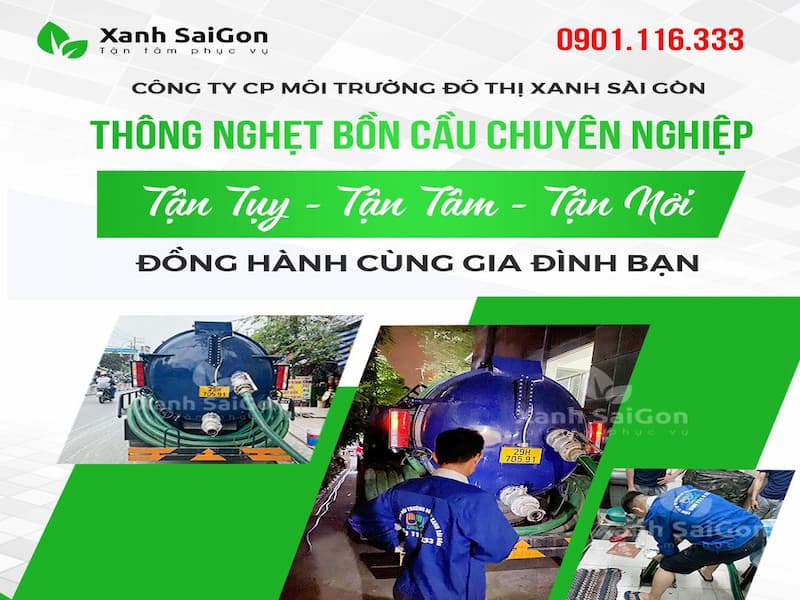 Xanh SaiGon cung cấp dịch vụ thông bồn cầu nghẹt uy tín
