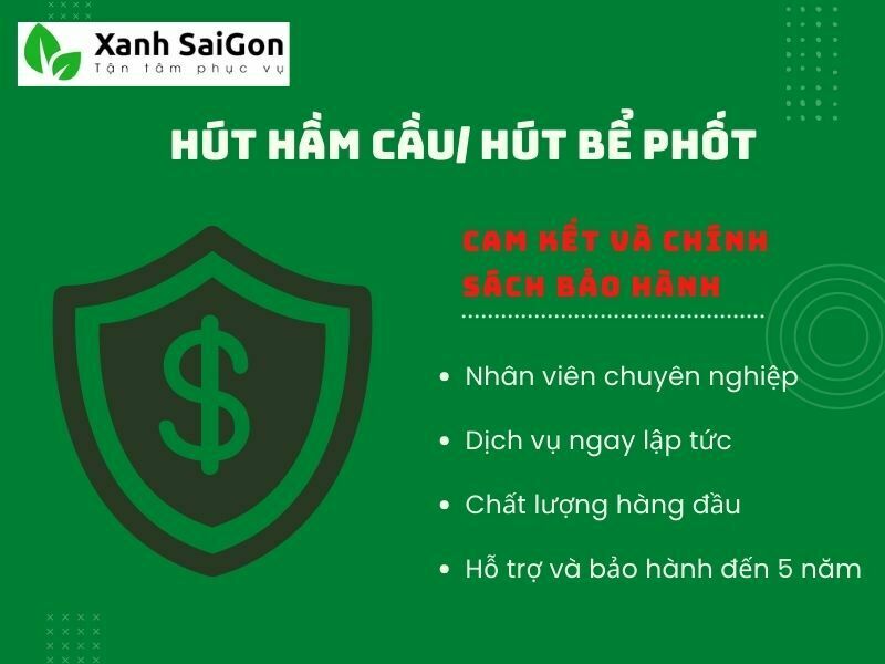 Cam kết và chính sách bảo hành đối với dịch vụ hút bể phốt Việt Trì 