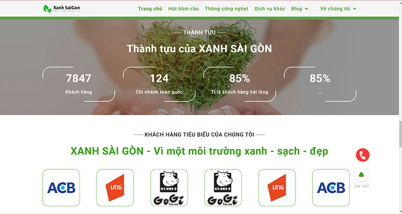 Khách hàng đánh giá cao về chất lượng dịch vụ Xanhsaigon