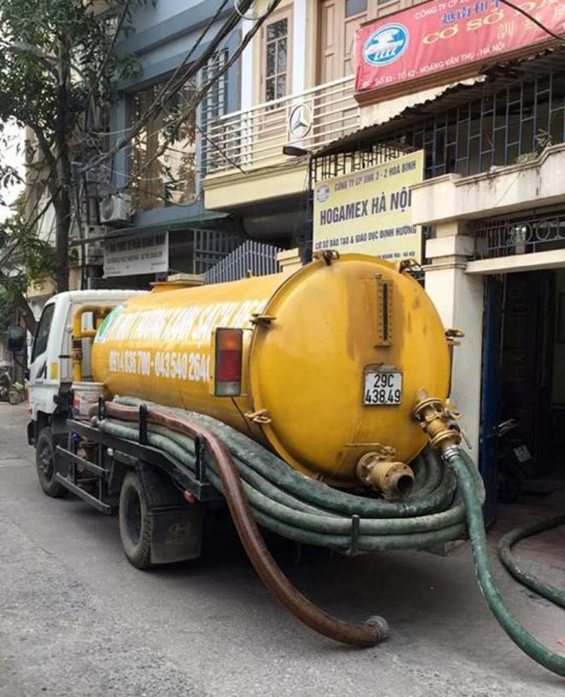 Quy trình thực hiện dịch vụ hút bể phốt tại Hà Đông 