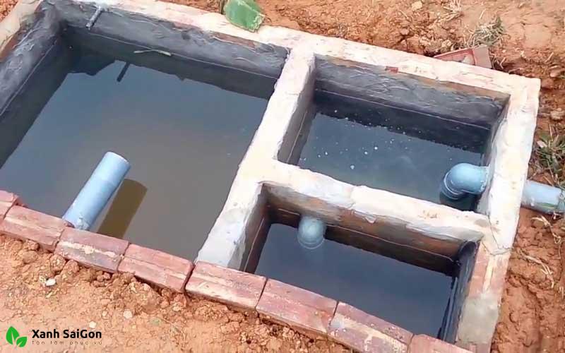 Cấu tạo hầm chứa nước thải gia đình 3 ngăn