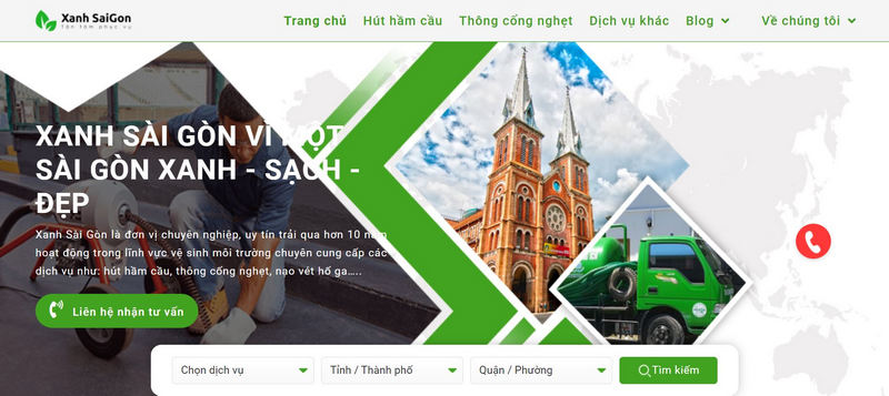 Chi tiết dịch vụ hút bể phốt tại Yên Khánh và các dịch vụ khác tại Xanh Sài Gòn