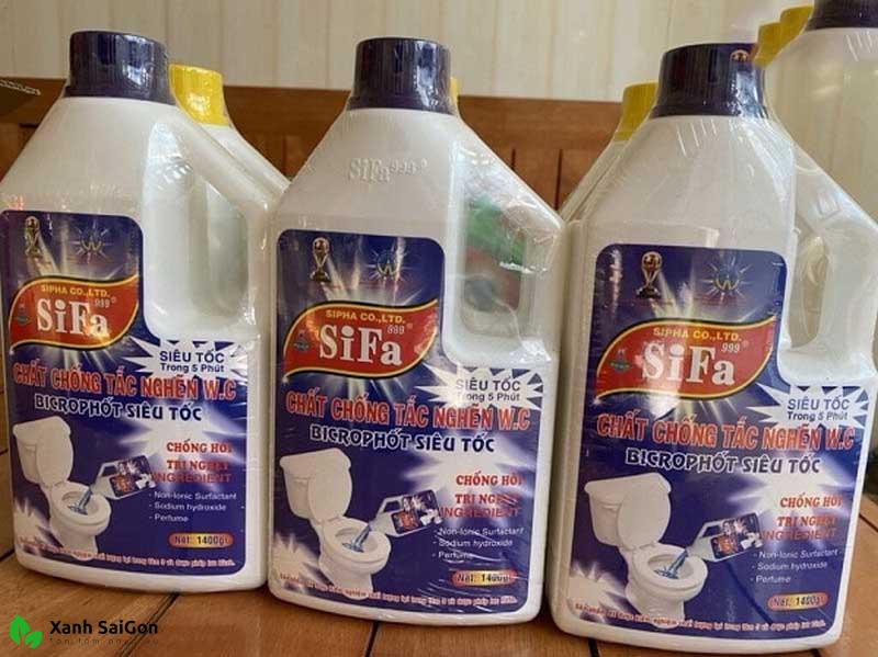 Đặc điểm thành phần của sản phẩm hóa chất thông cống Sifa